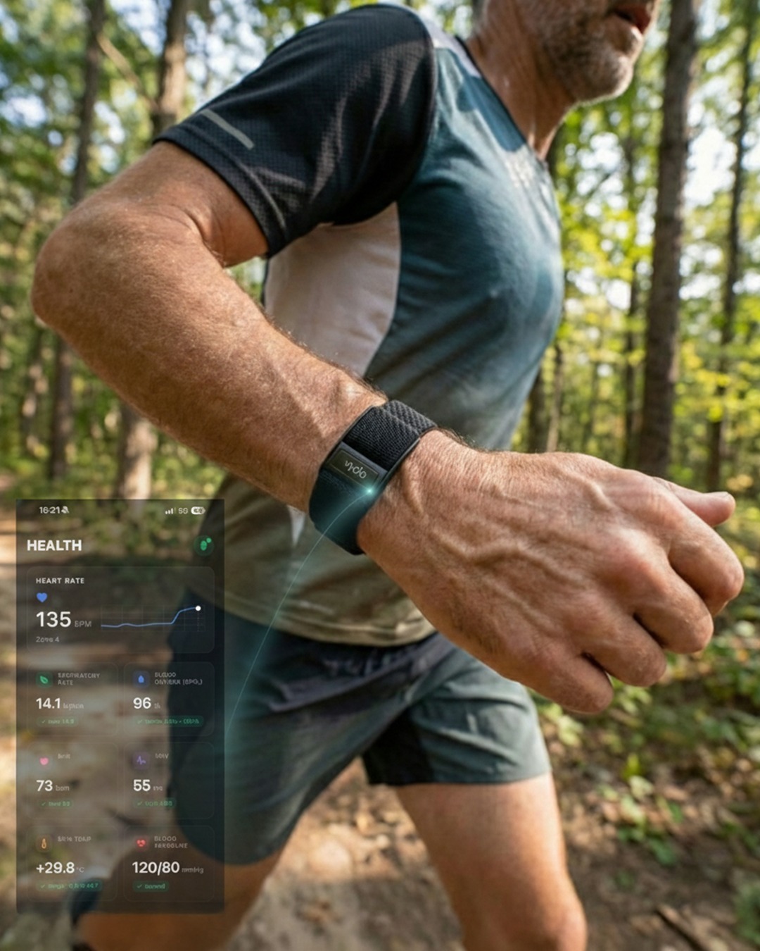 Atleta che corre con VYDA